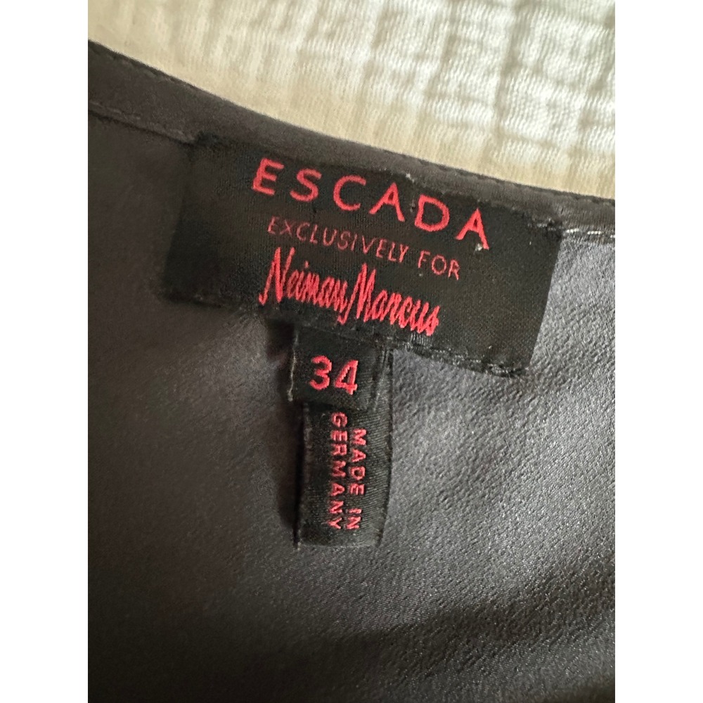Vintage ESCADA Neiman Marcus 100% Silk Abstract Print Mini Skirt 34 XS - Picture 5 of 7